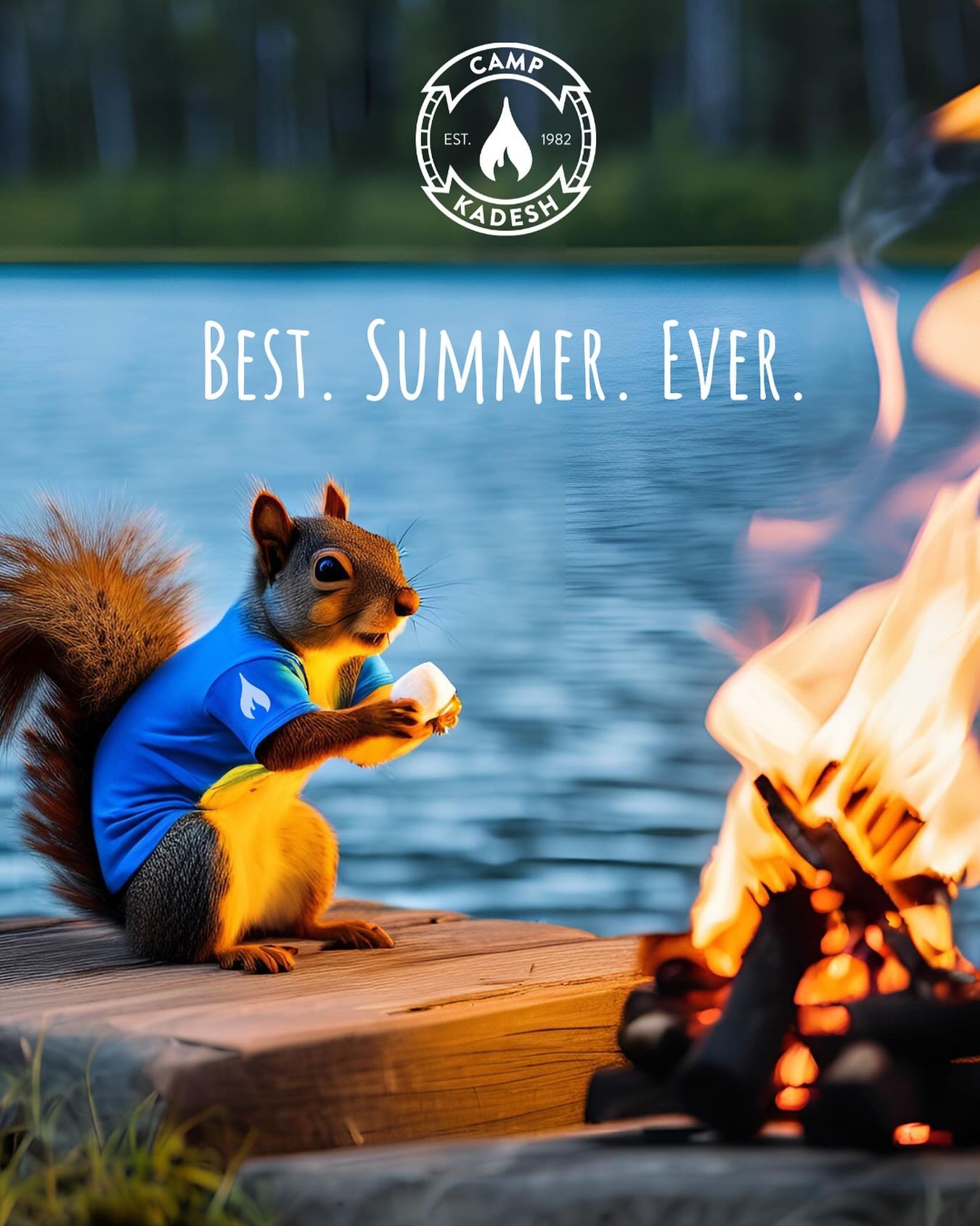 We’re a bit busy getting ready for Spring staff training. We let AI help us with this one. We just typed in “Kadesh squirrel campfire”. So fun. 🔥