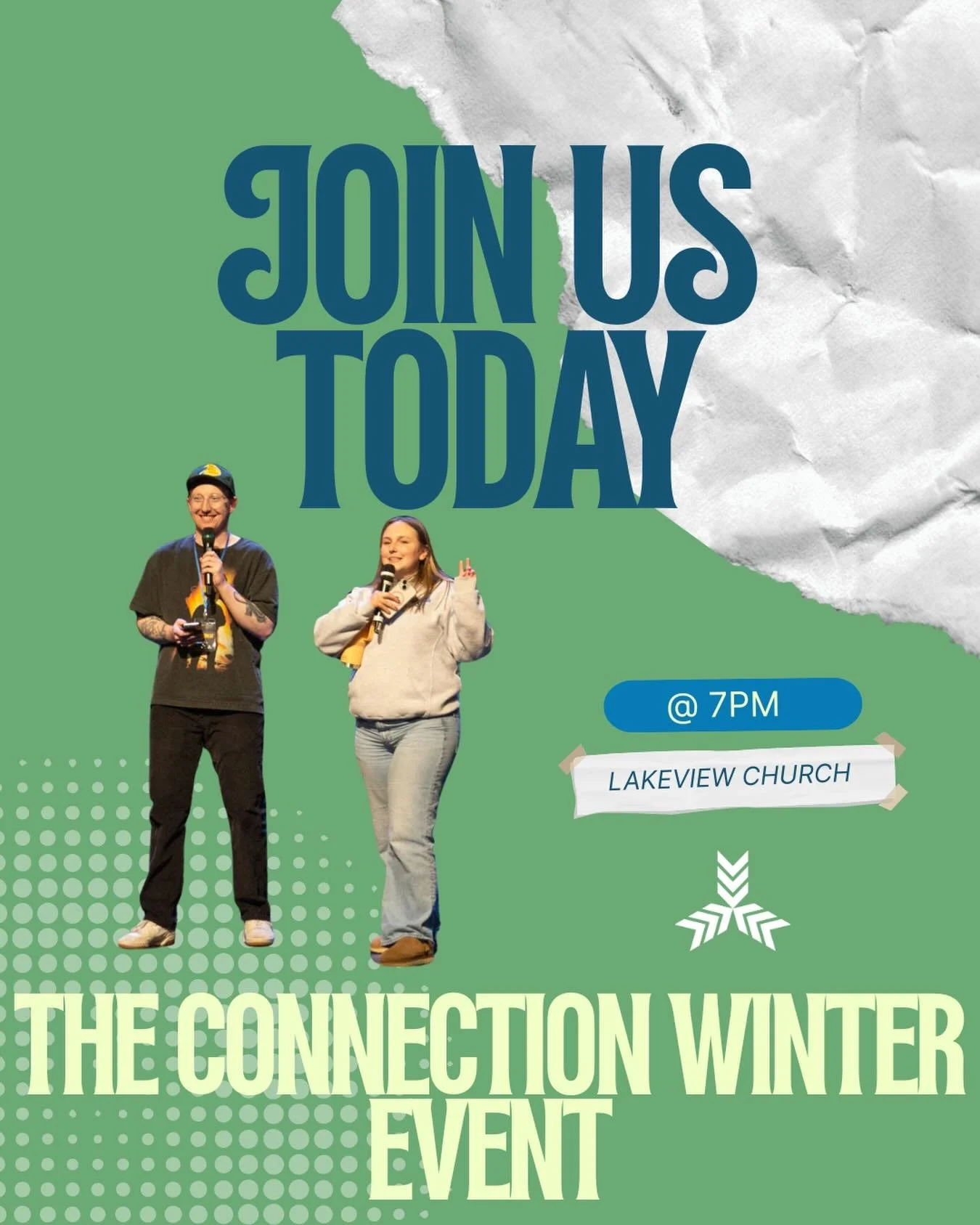 JOIN US TONIGHT!!!

Connection Winter Event is happening tonight at Lakeview Church! 

***BIG PRIZE ALERT***
Register before 4pm today to get your name in a draw for $250 towards registration at Camp Kadesh this summer. 

Info &amp; registration at t