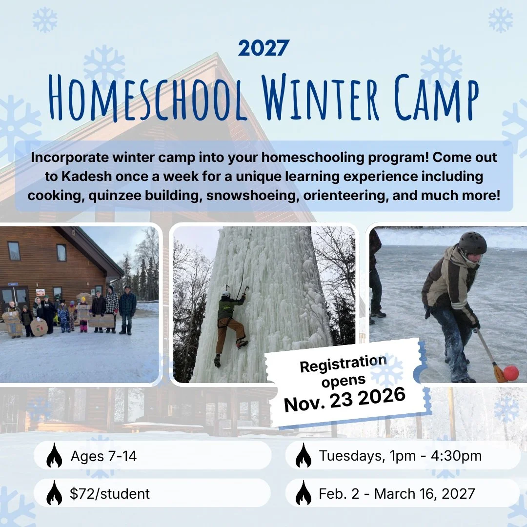 We are bringing back Homeschool Day Camps in 2027! Registration opens up November 23 ❄ Share this with anyone you think would be interested!

For more information, please visit our website, campkadesh.com

We are so excited to see you out here!⛄