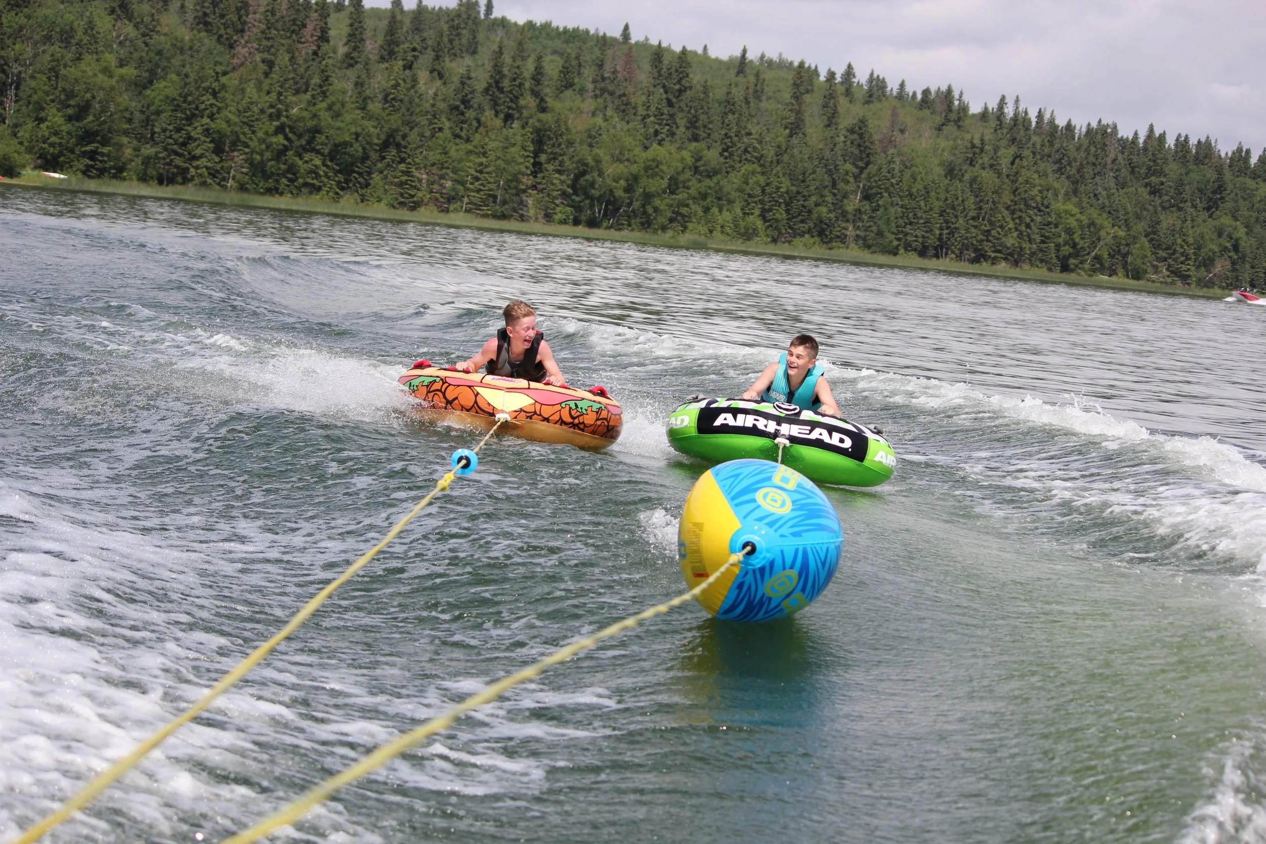 Nothing like getting thrown off a tube at your favourite place!

#campkadesh2026#summercamp#biblecamp