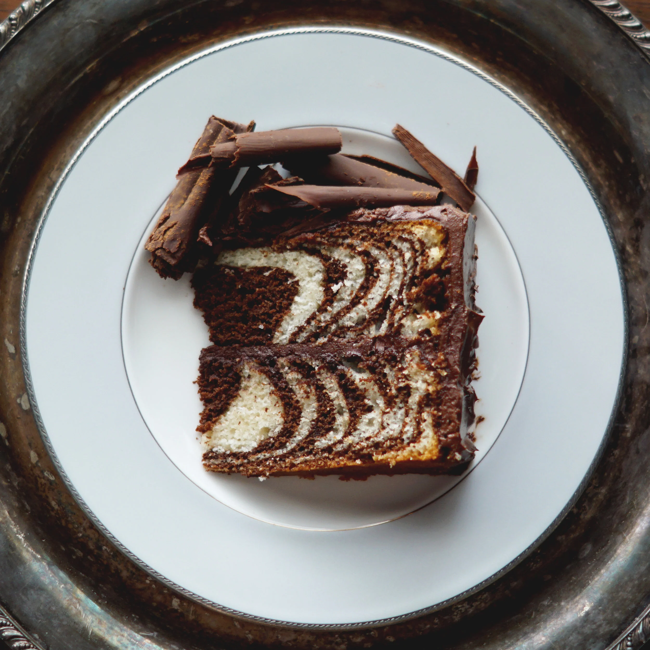 Chocolate Zebra Striped Cake