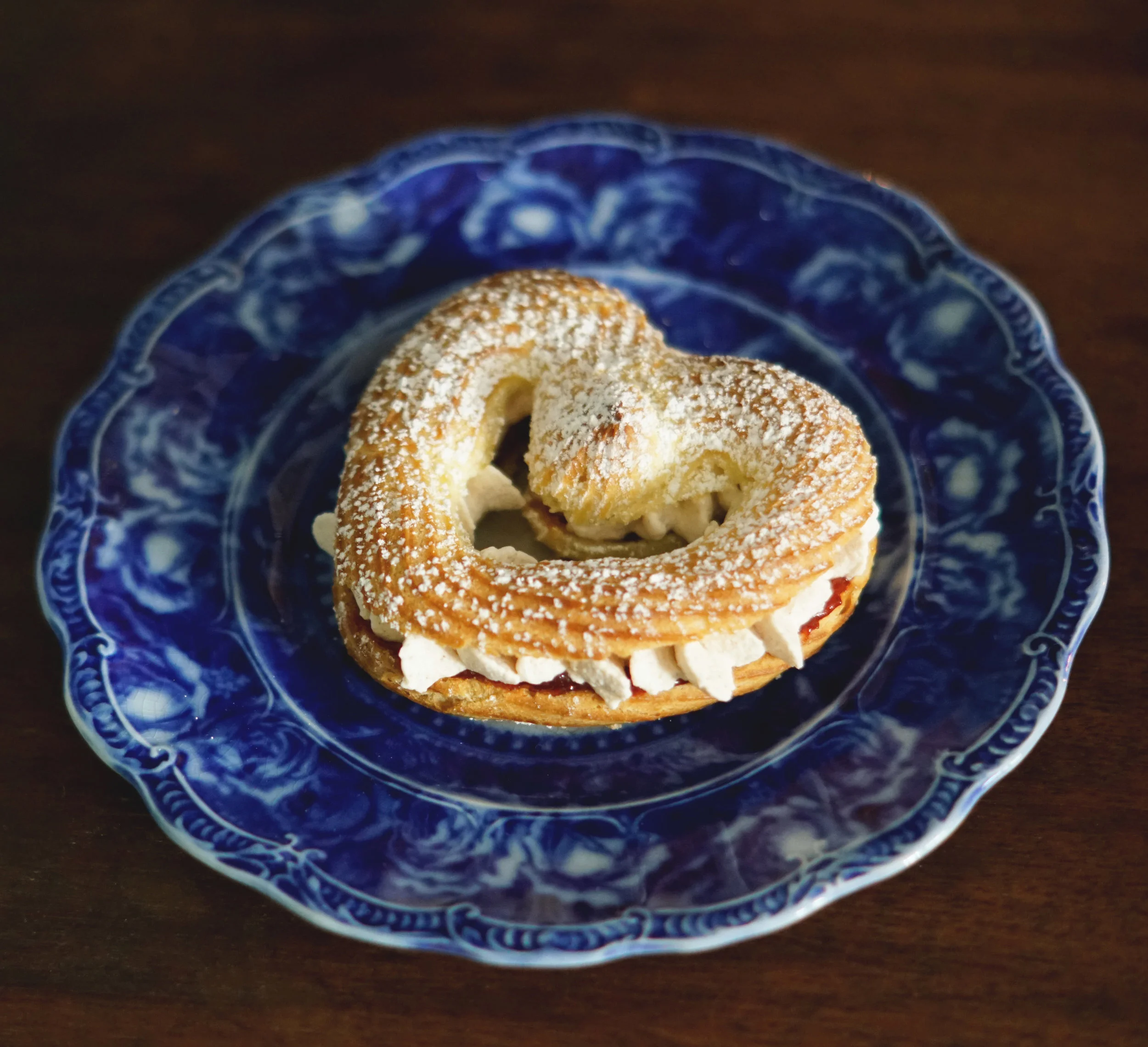 Choux Hearts with Spiced Plum and Cinnamon