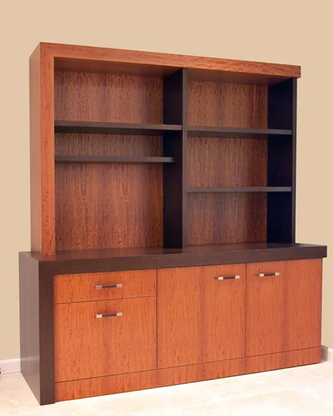 A matching storage and display cabinetry.