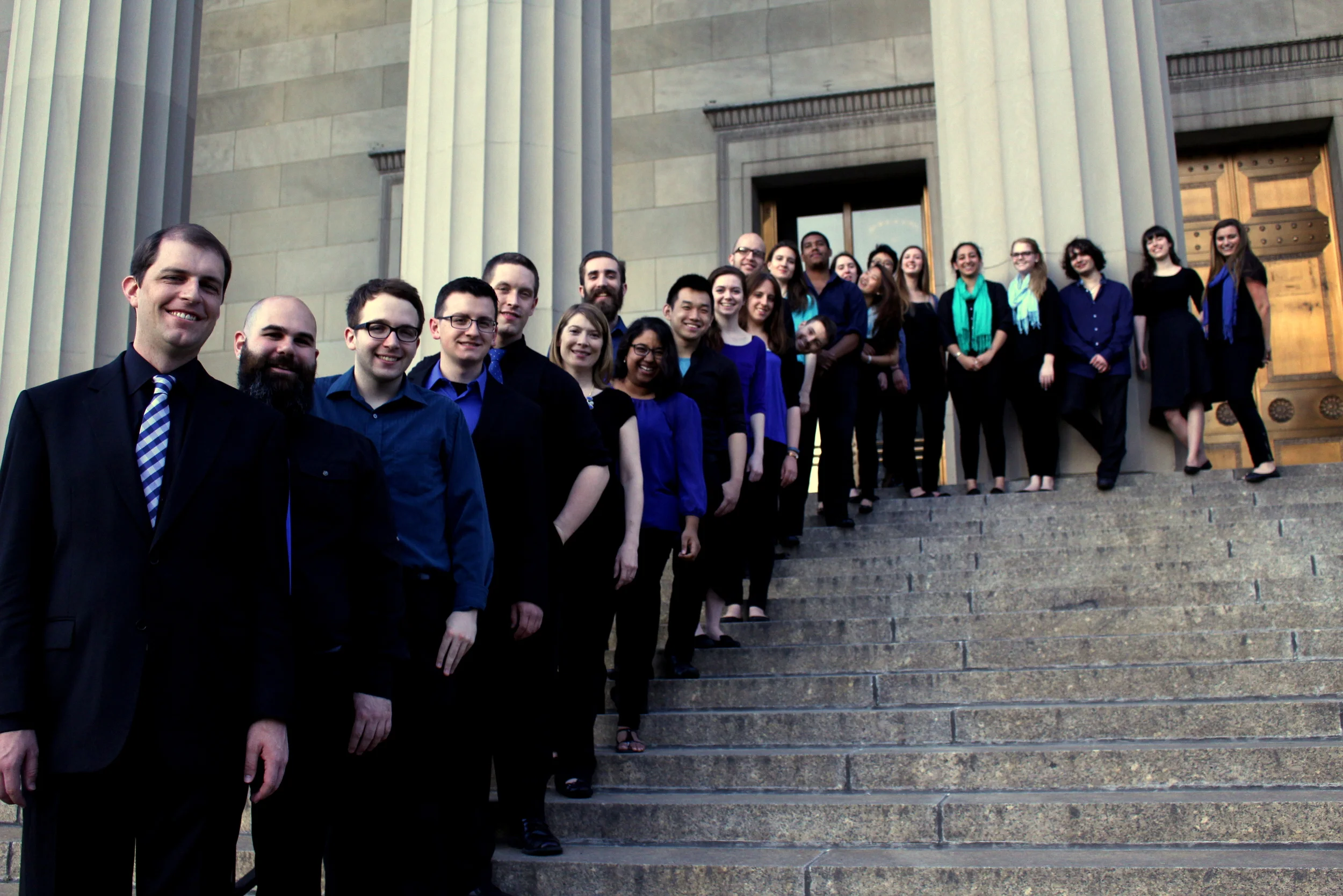 Symphony Number One on the steps of the Baltimore War Memorial
