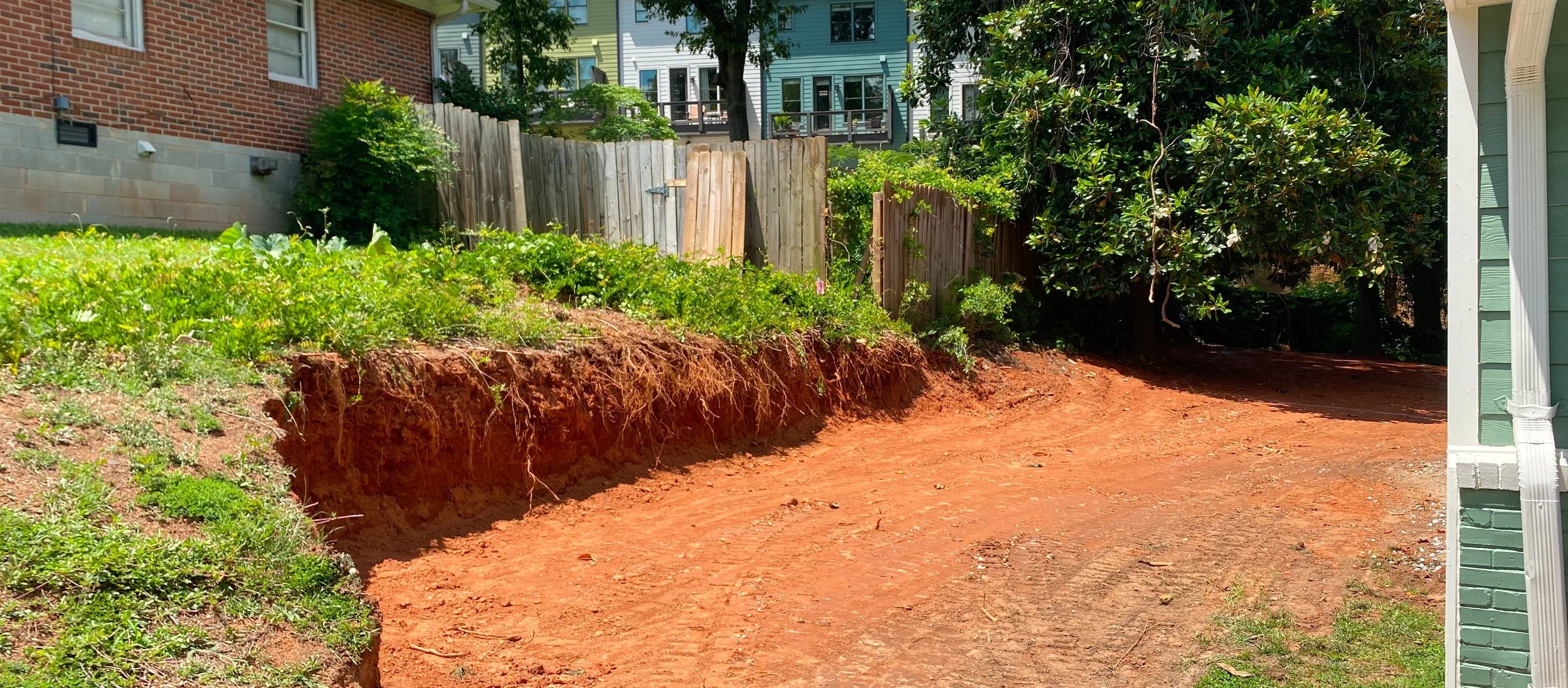  Side of hill excavated 
