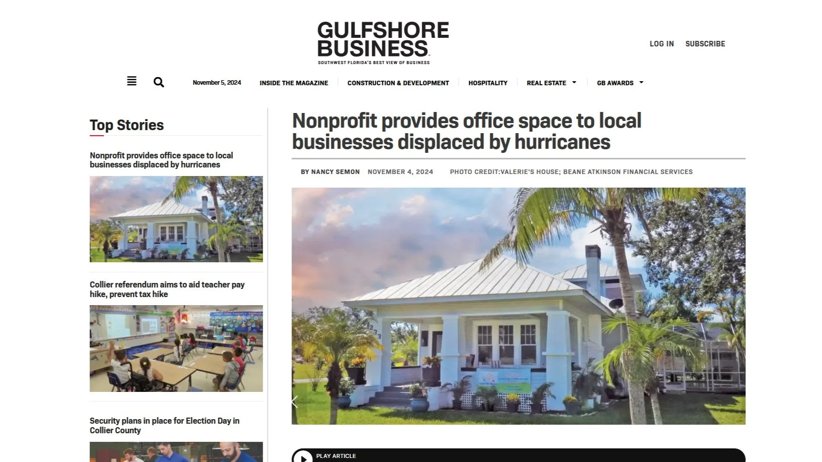 Valerie's House Grateful for Media Spotlight on Community Support