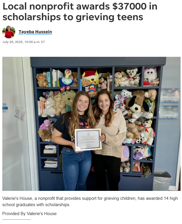 “Valerie’s House Gave Me Back Some of the Family I Had Lost”—Valerie’s House Scholarships in the News