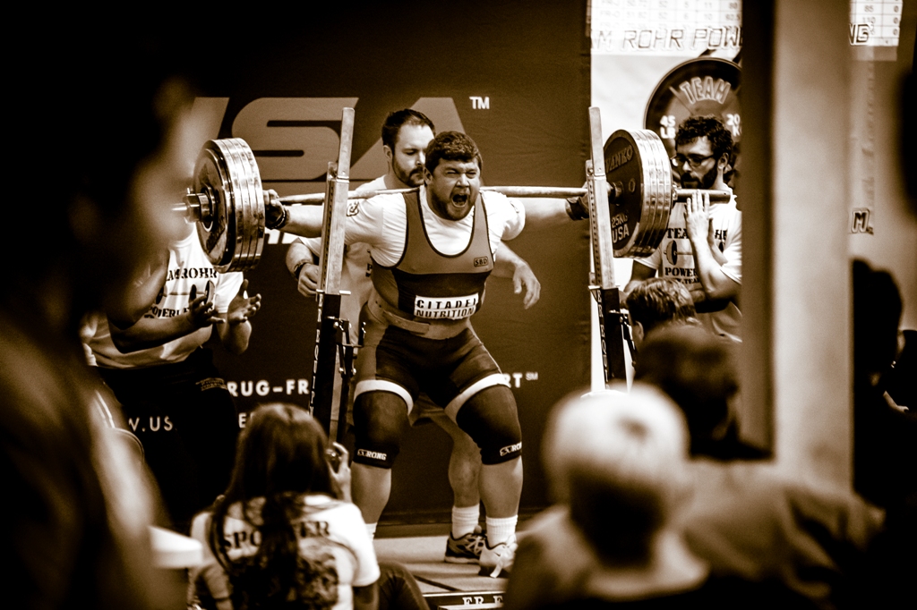 Citadel Nutrition Athlete Ross Tyner squatting 566#
