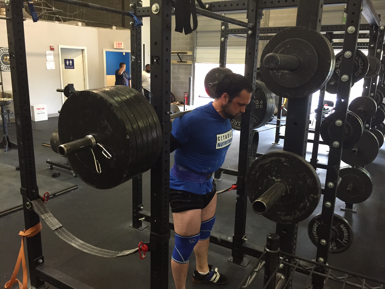 Citadel Nutrition Athlete Stefano Fenu squatting 585# - 65# less than his gym max.