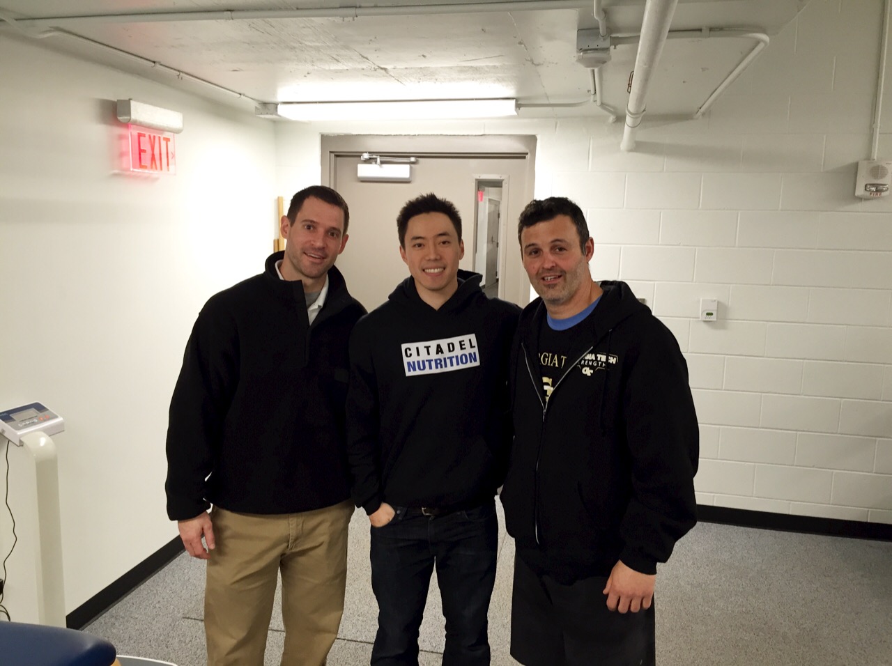 John McMahan, Citadel Nutrition. Daniel Yeh, Citadel Nutrition. Steve Tamborra, Georgia Tech Baseball, Player Development Coach.