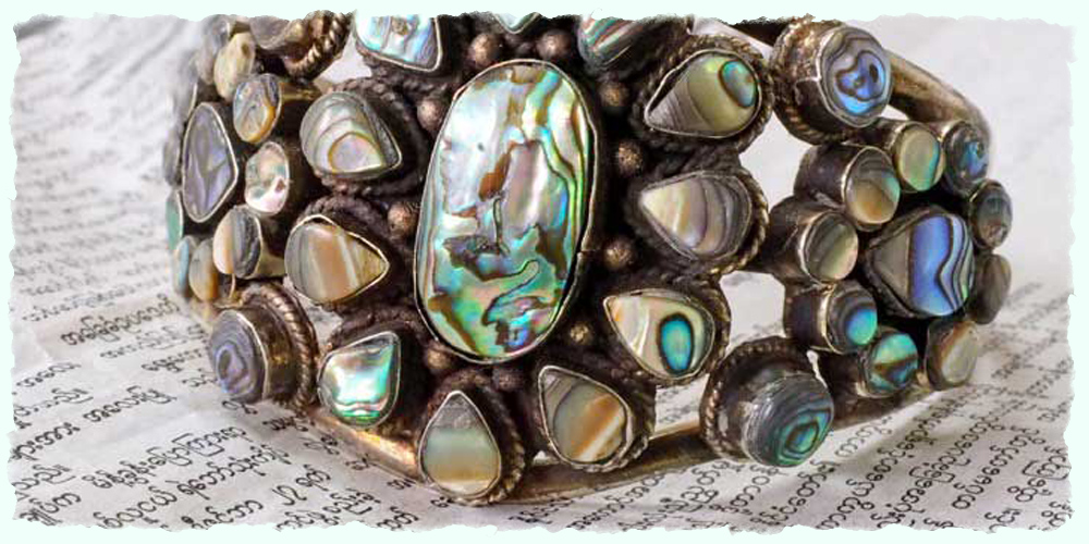 Far Away Finds abalone cuff bracelet - $240.