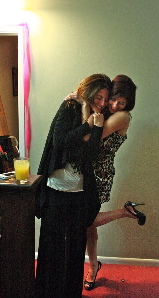 My bestie, Jacqueline, and I - at my 25th birthday party. This is the hallway outside my door in my favorite apartment ever.