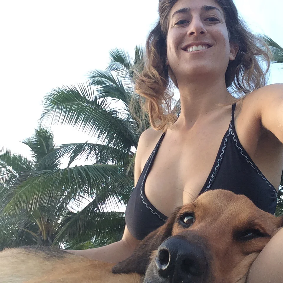 Me hanging with this random dog at sunset in ST.