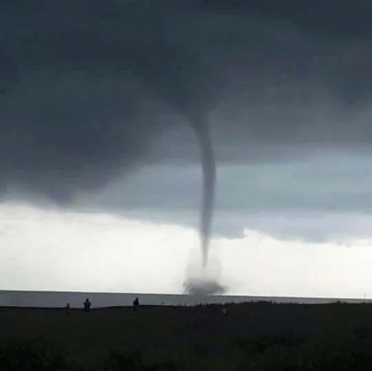 A picture of the storm from the other side of the peninsula that my friend sent me.