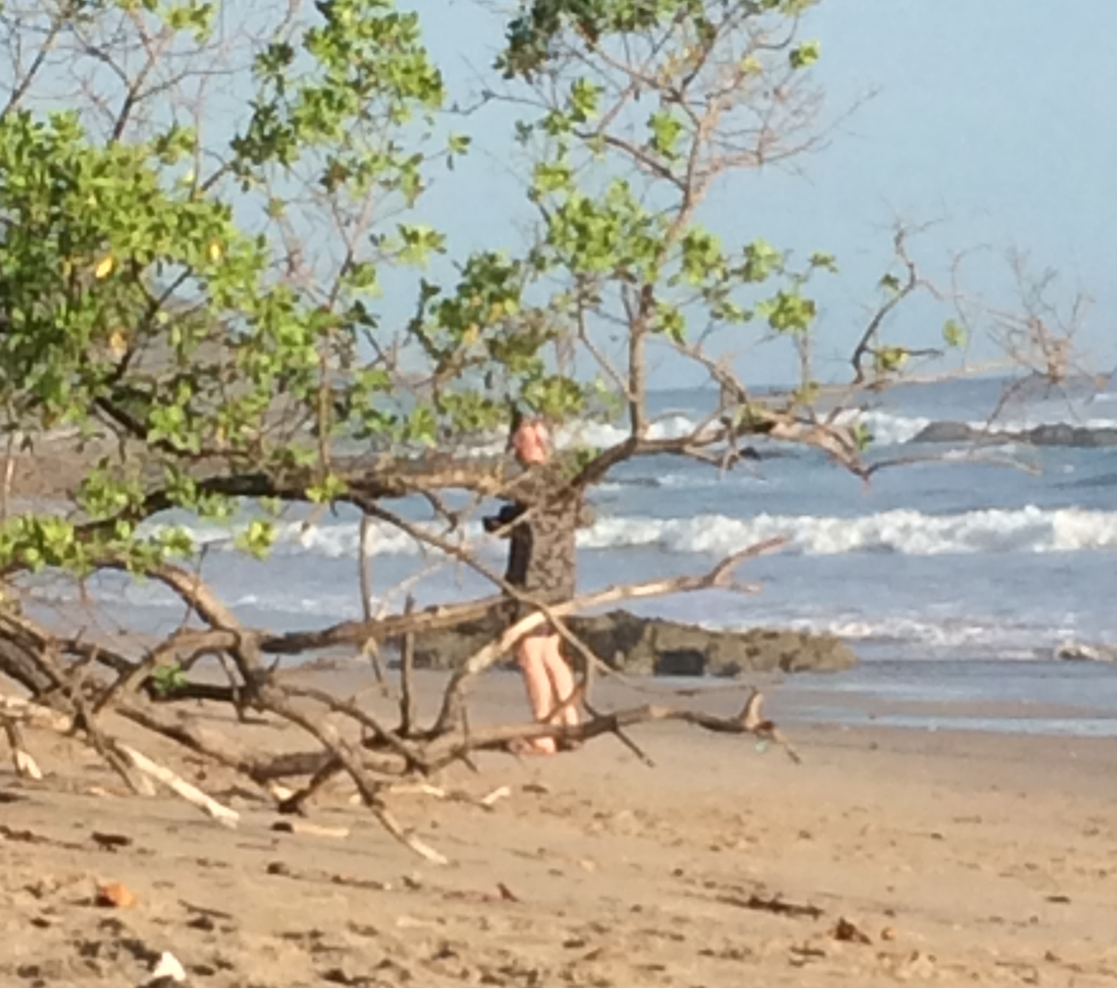 I saw Dave on the beach snapping pics, so I sneaked this creepy photo of him.