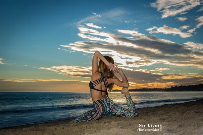 In Malibu Beach. Photo: Nir Livni. Wearing Daughters of Culture.