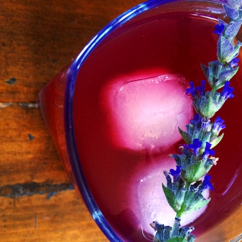 Add a little beet juice/powder to make it purplish.