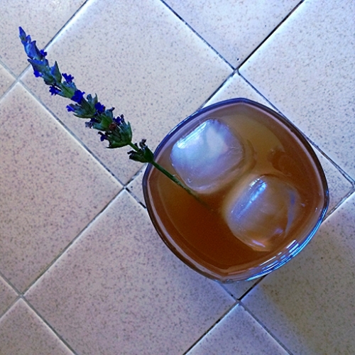 Squeeze, steep, shake, slurp - ahhhh... My lemonade in this picture is brownish because I used brown sugar and agave.