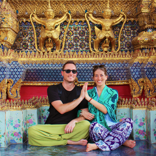 Pete and I inside of one of the temples.