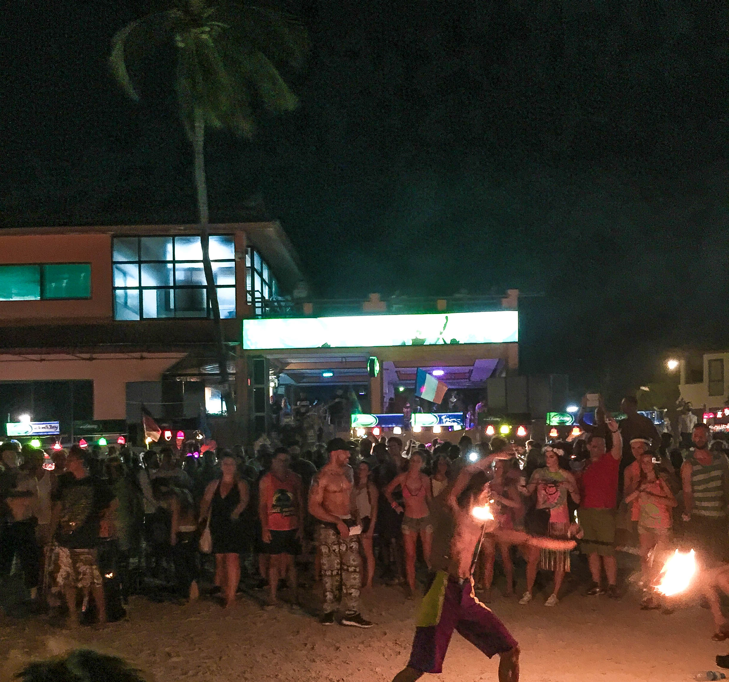 A fire dancer at the Full Moon Party in Koh Phangan.