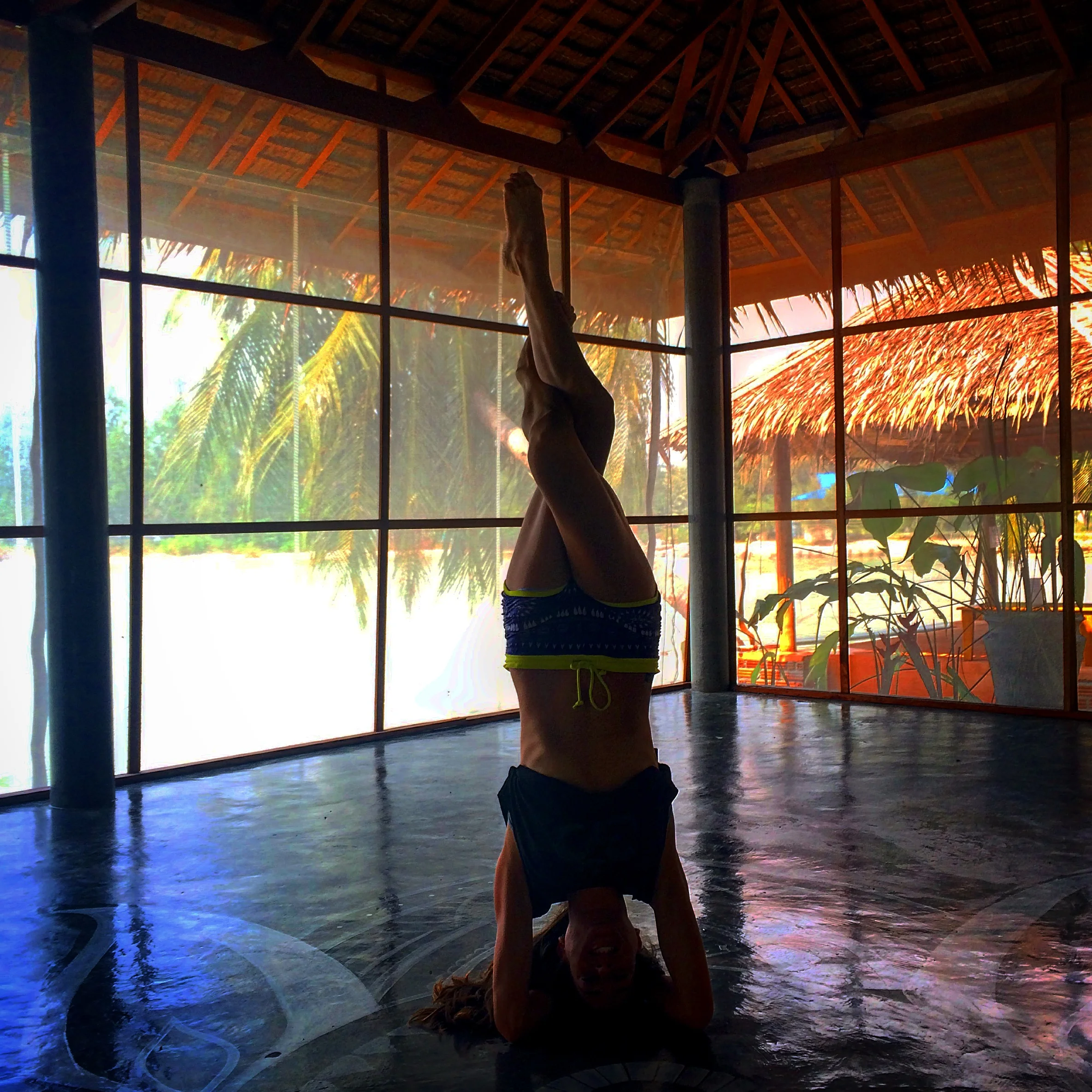 One of the yoga decks at Orion Healing Center. The other deck is in the jungle.