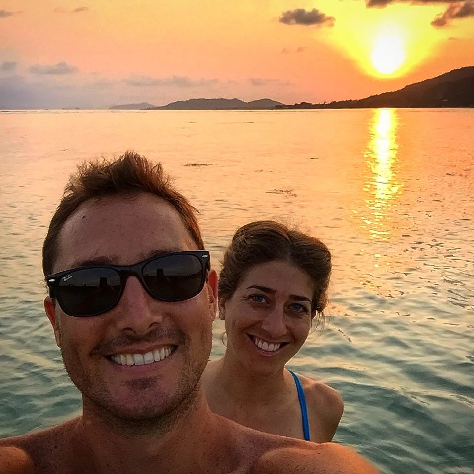 Enjoying the sunset with the love of my life, Peter! We are so blessed!