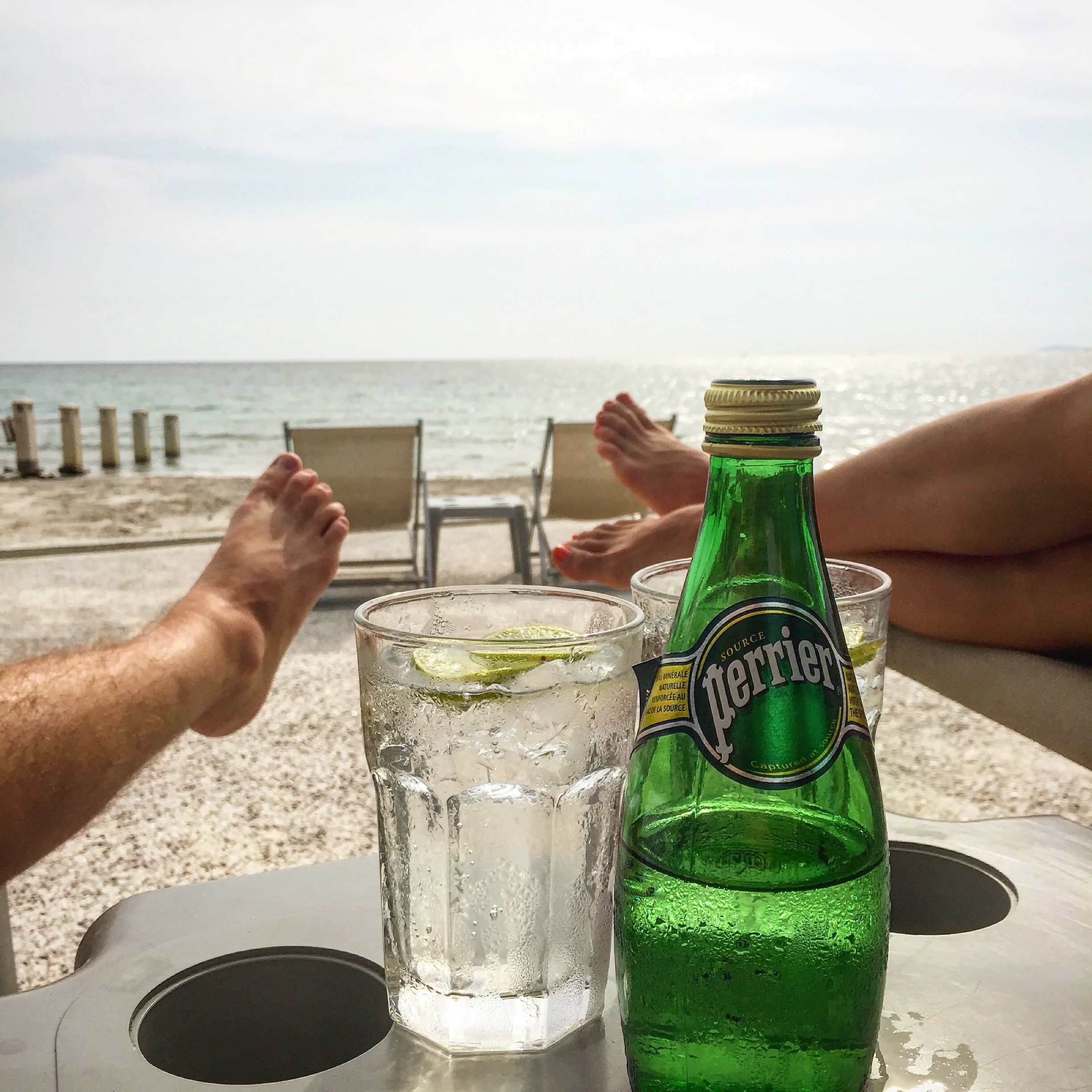 Relaxing on the beach after a long week of yoga and meditation at Vagabond Temple .
