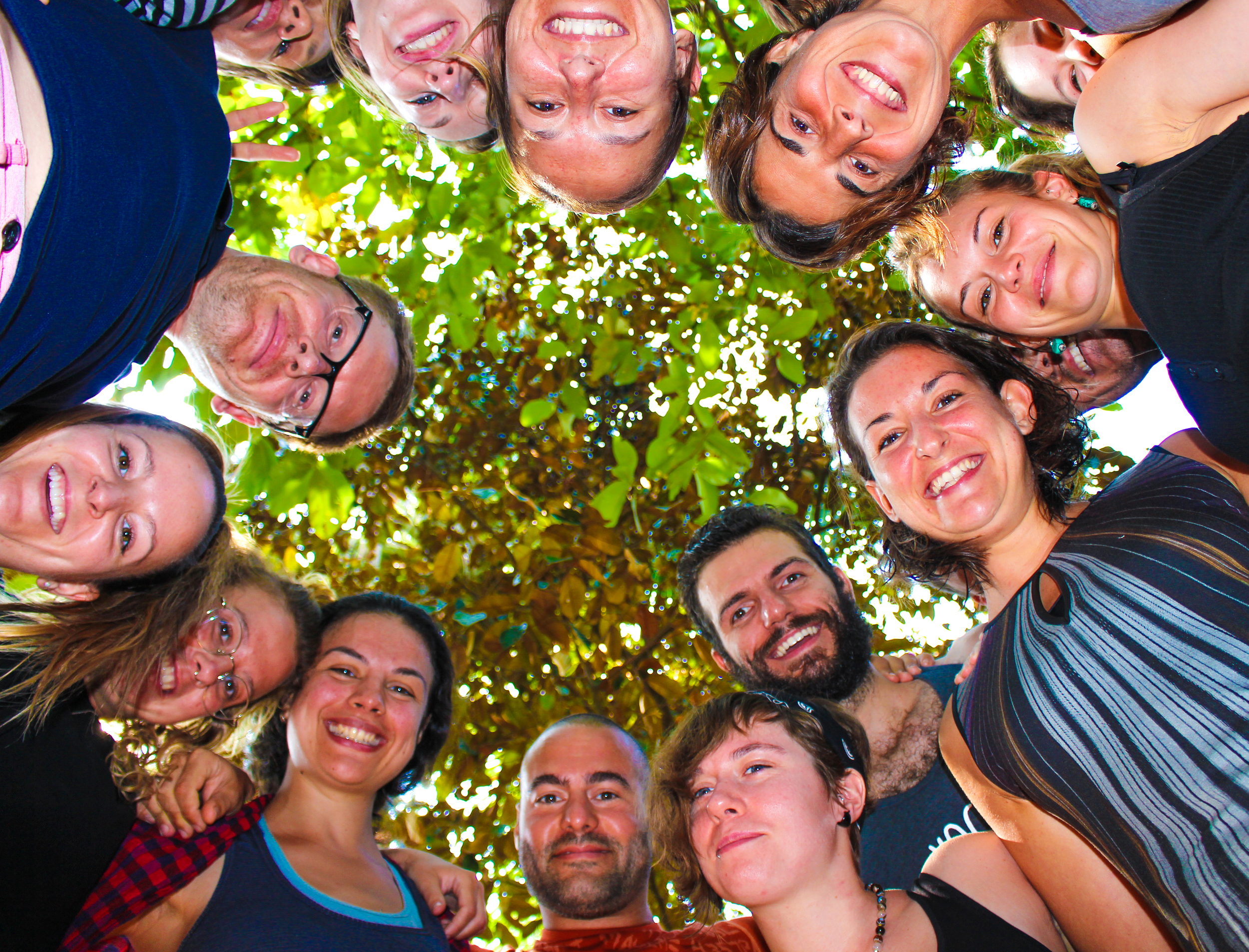 Morning circle and then off for some Karma Yoga! Photo by me. 