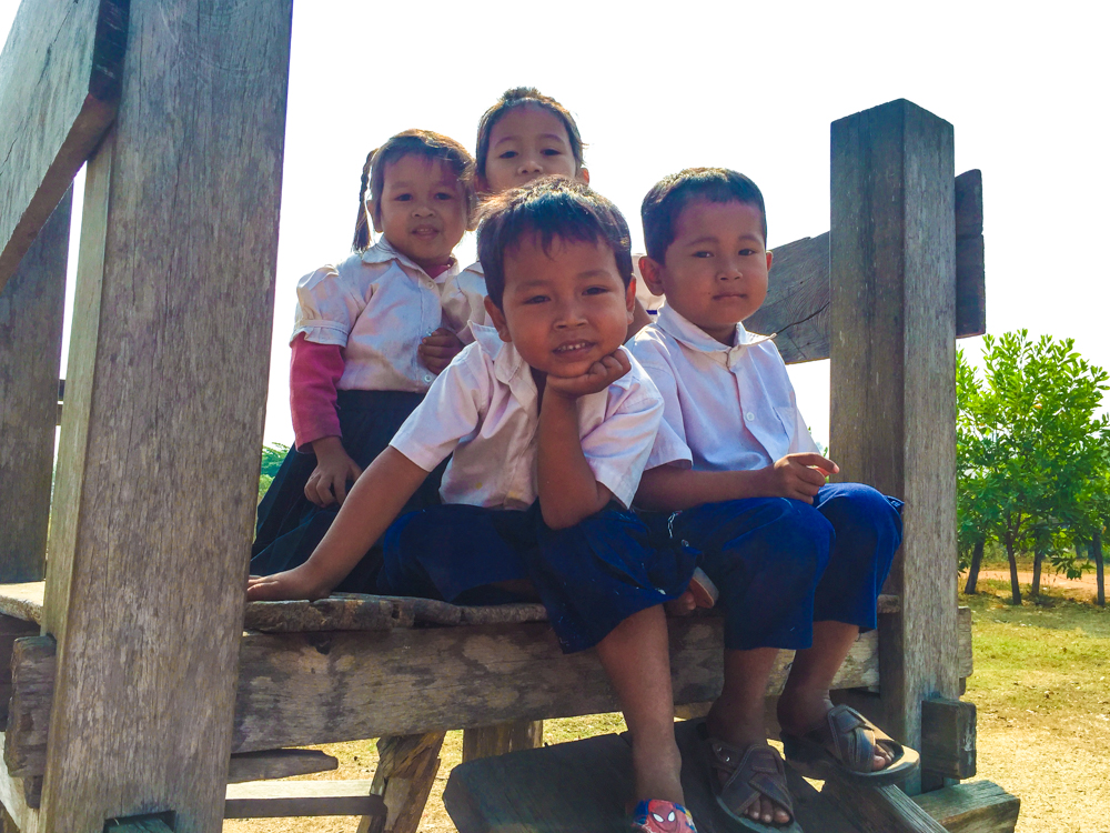 School children in a rural part of Cambodia.
