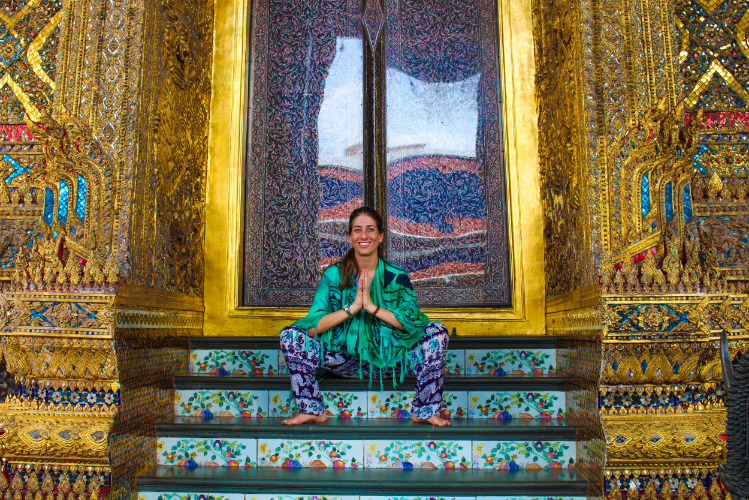 Malasana aka "sitting" in this part of the world. Much healthier for the hips!