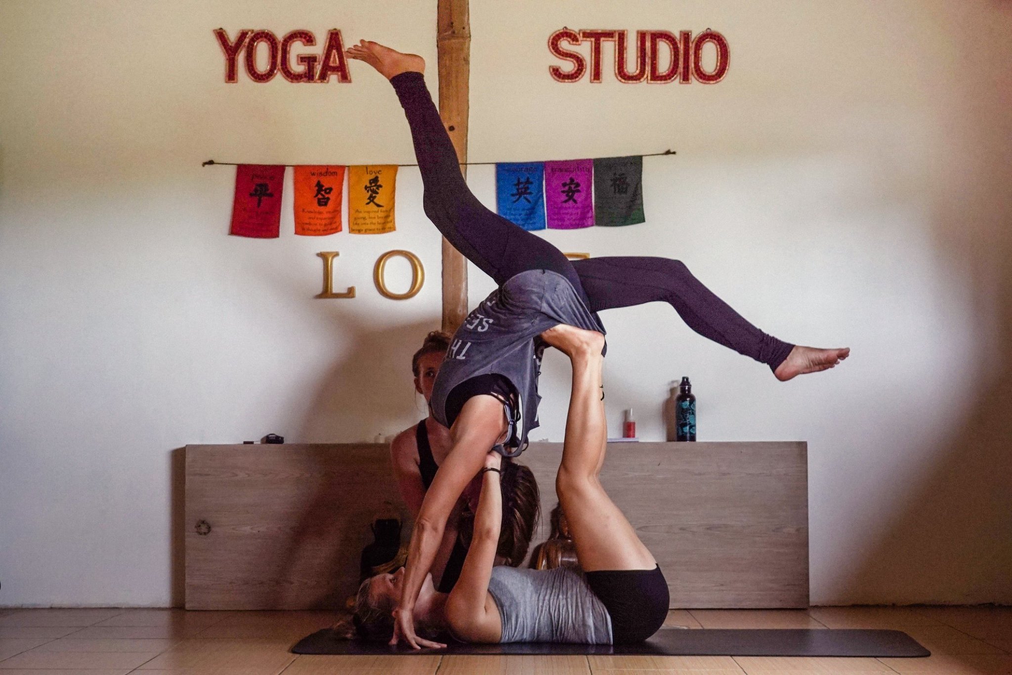 The retreat yogis loved the AcroYoga workshop!
