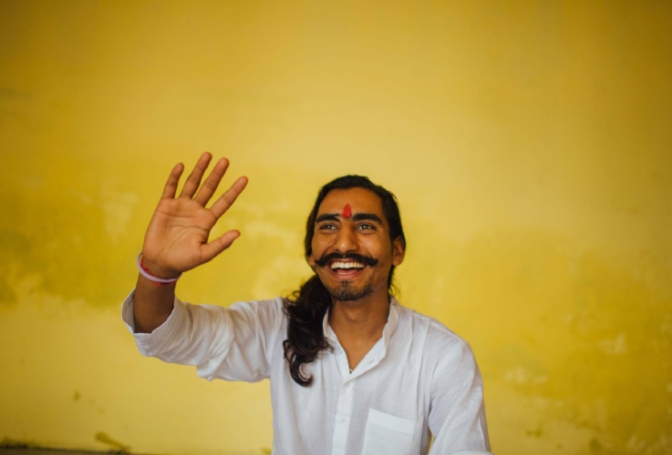Our teacher, Manoj - Photo from Nomad Yoga Facebook page .