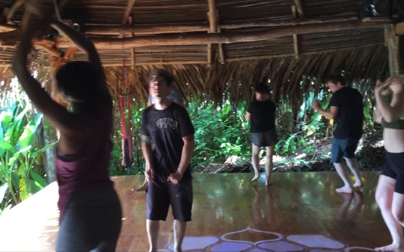 Starting the day with Ecstatic Dance during our retreat at Wild Sun Jungle Resort in Cabuya, Costa Rica