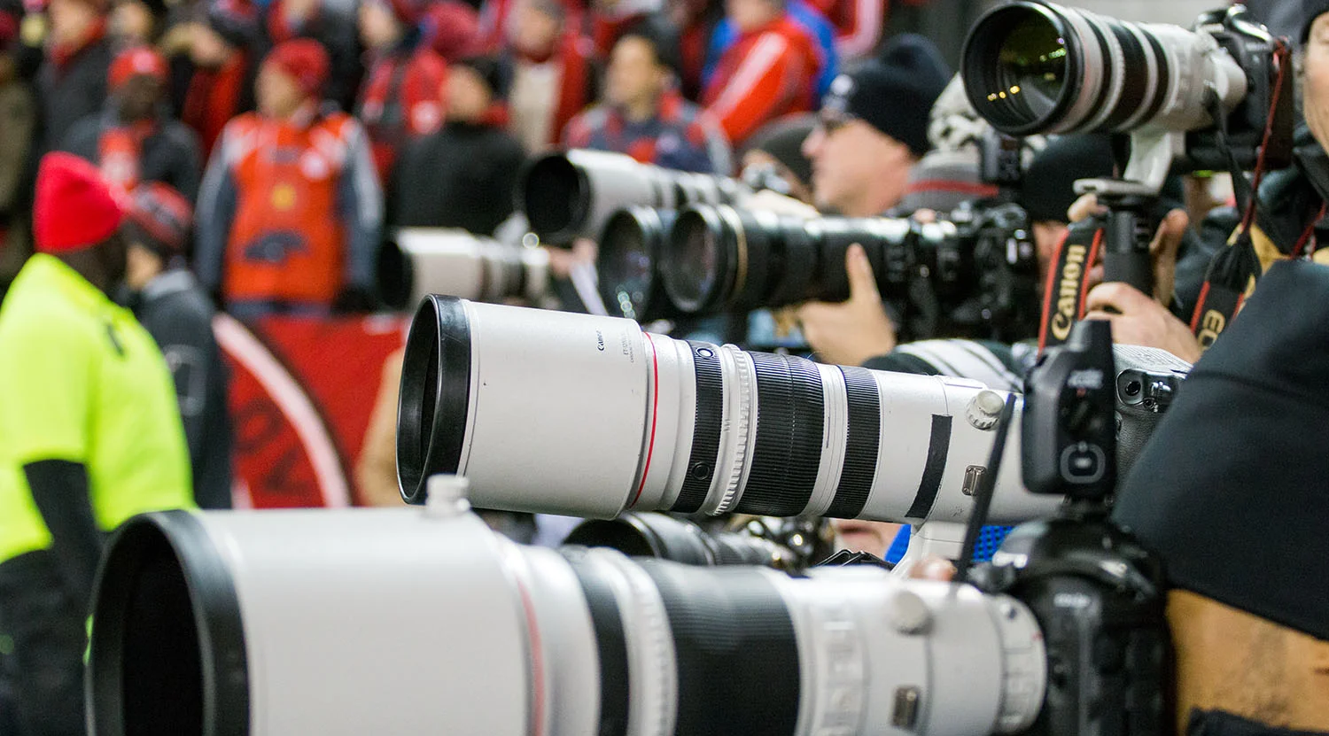 Media from various North American media outlets fill the south end to cover the 2017 MLS Cup Final. Image by Dennis Marciniak of denMAR Media.