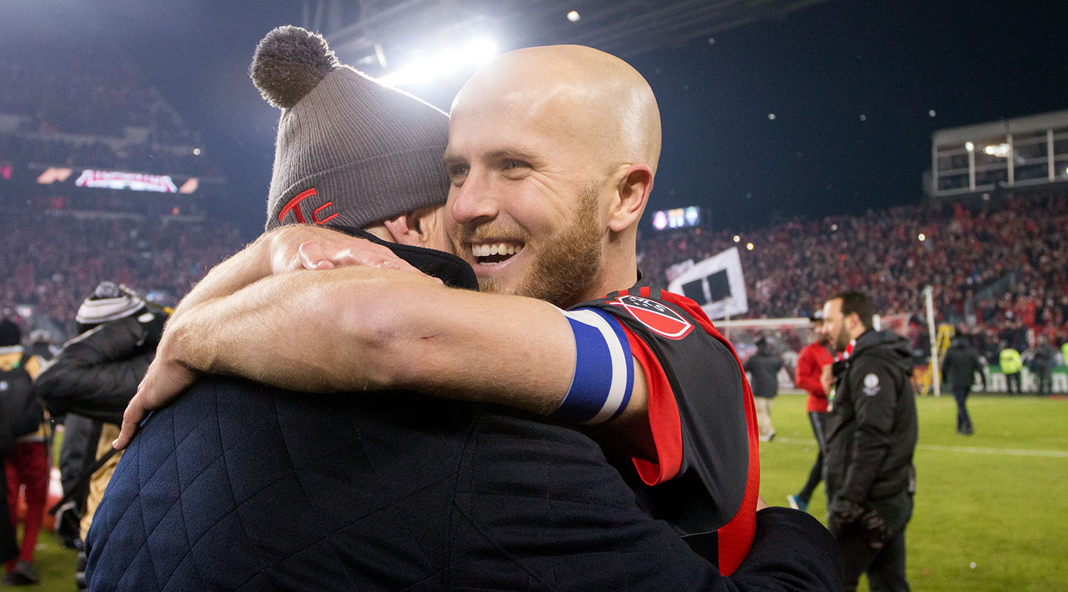 Michael Bradley elated over the 2017 MLS Cup win. It's been four years in the making for Michael. Image by Dennis Marciniak of denMAR Media.