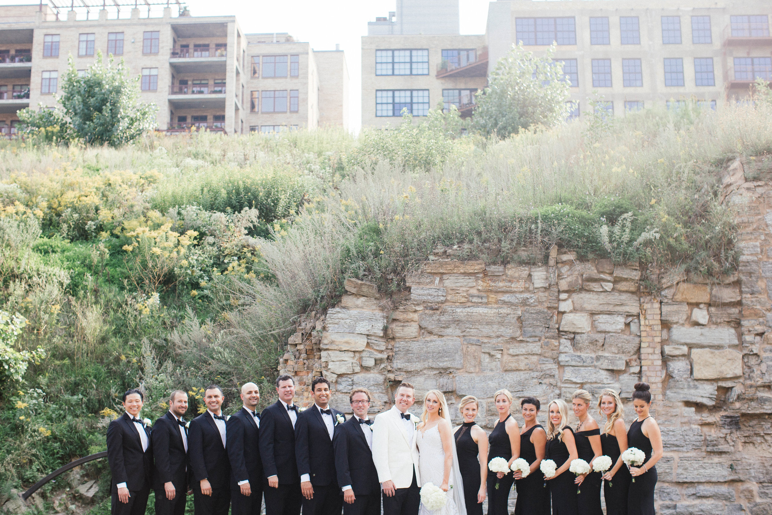 bridesmaids photo at the mill city ruins for a Guthrie wedding