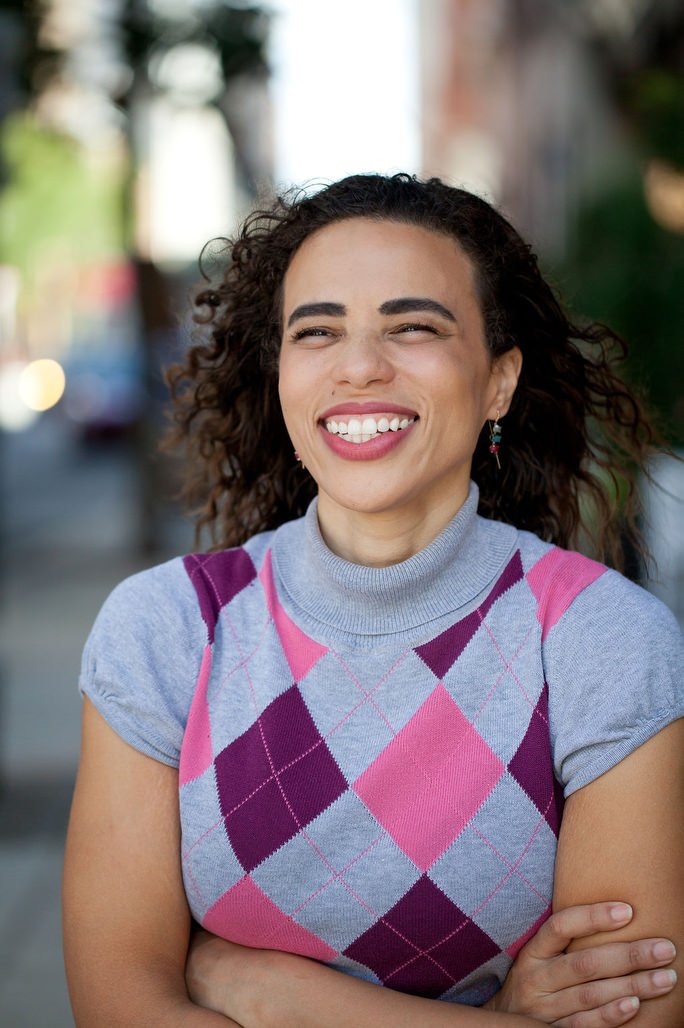 laughing woman headshot