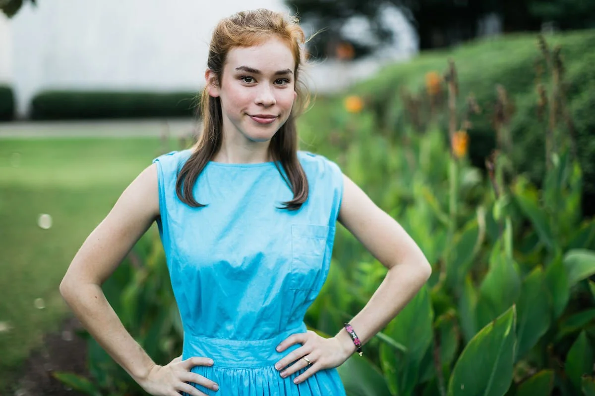 High school senior portrait girl