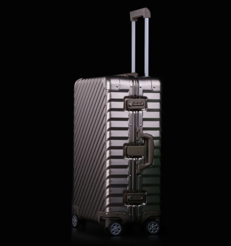 ENKLOZE KLASIK Aluminum Silver Suitcase and Carry On — ENKLOZE