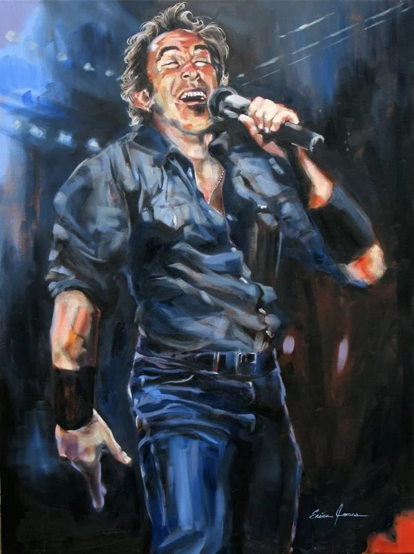 Bruce Springsteen oil on canvas 30 x 40"
