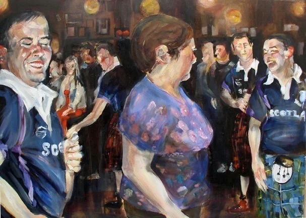 'Temple Bar' oil on canvas 50 x 36"