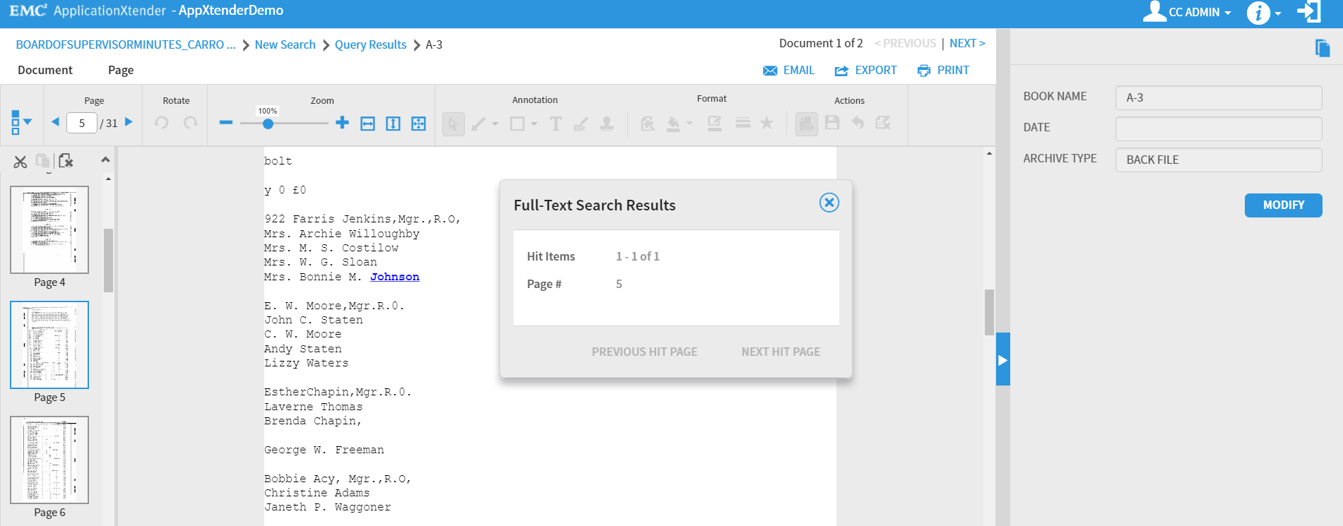 Board of Supervisor Minutes in the Cloud
