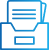 Blue stylized document graphic
