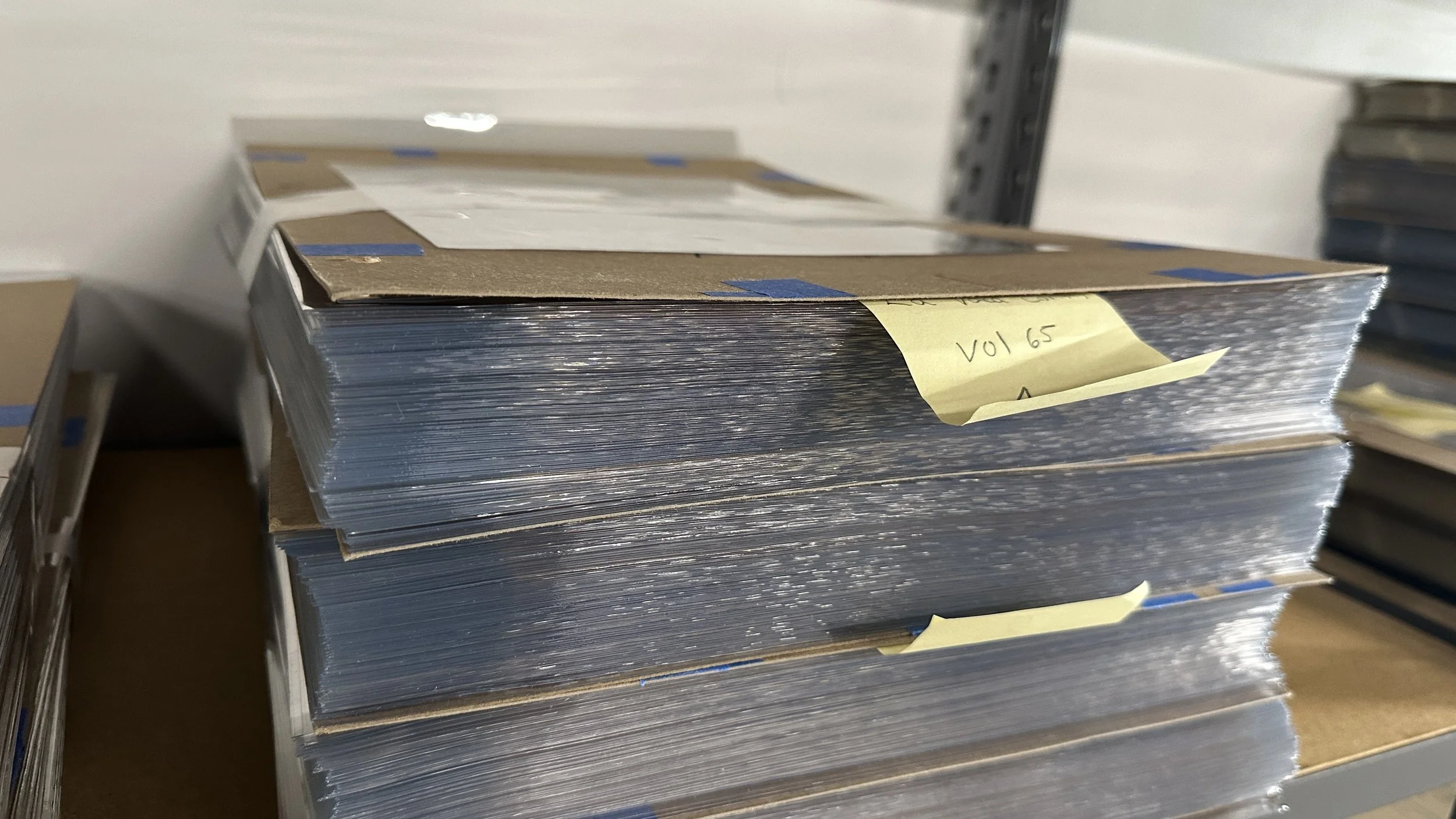 Image of preserved stacked documents