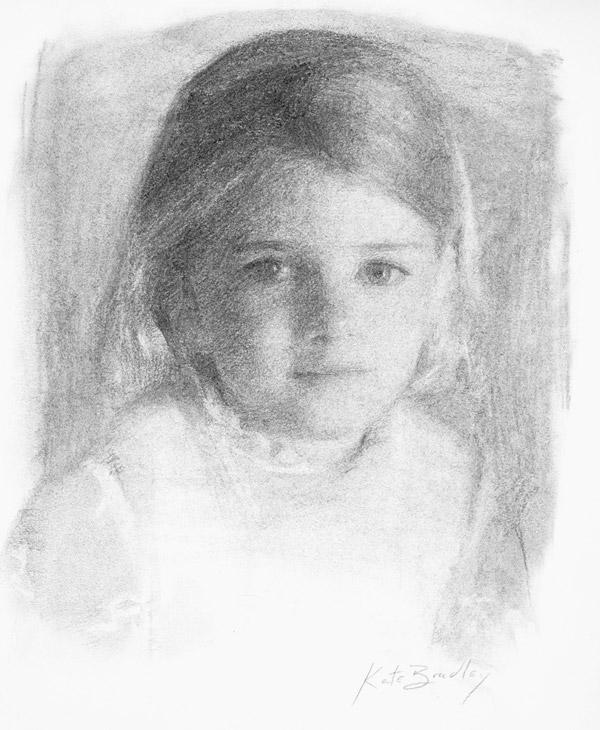 Caroline Hill, Age 5, Charcoal