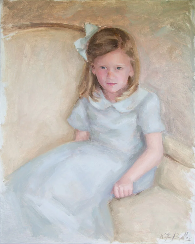 Anna Jane Johnson, Age 4, Oil on canvas