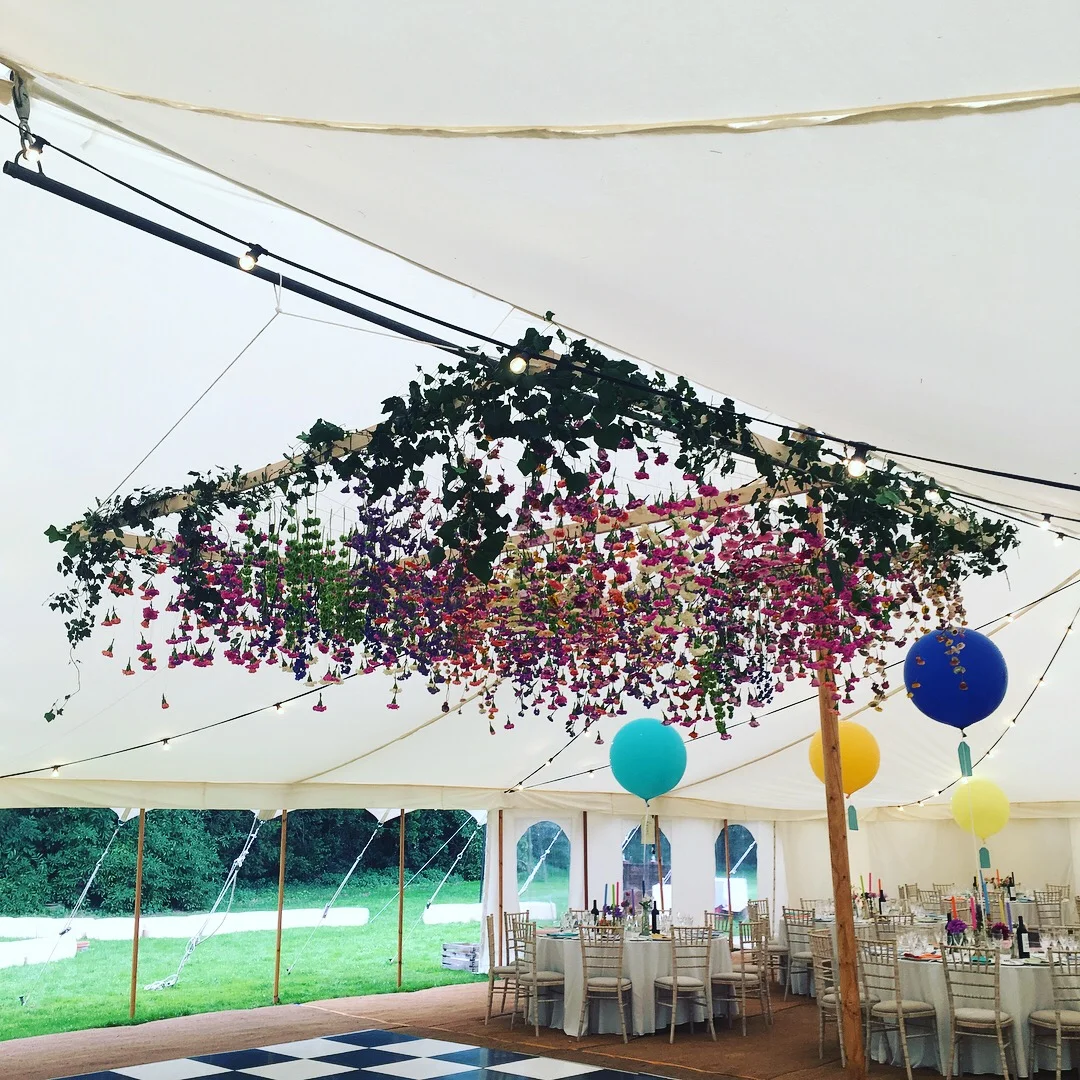 Hanging floral display