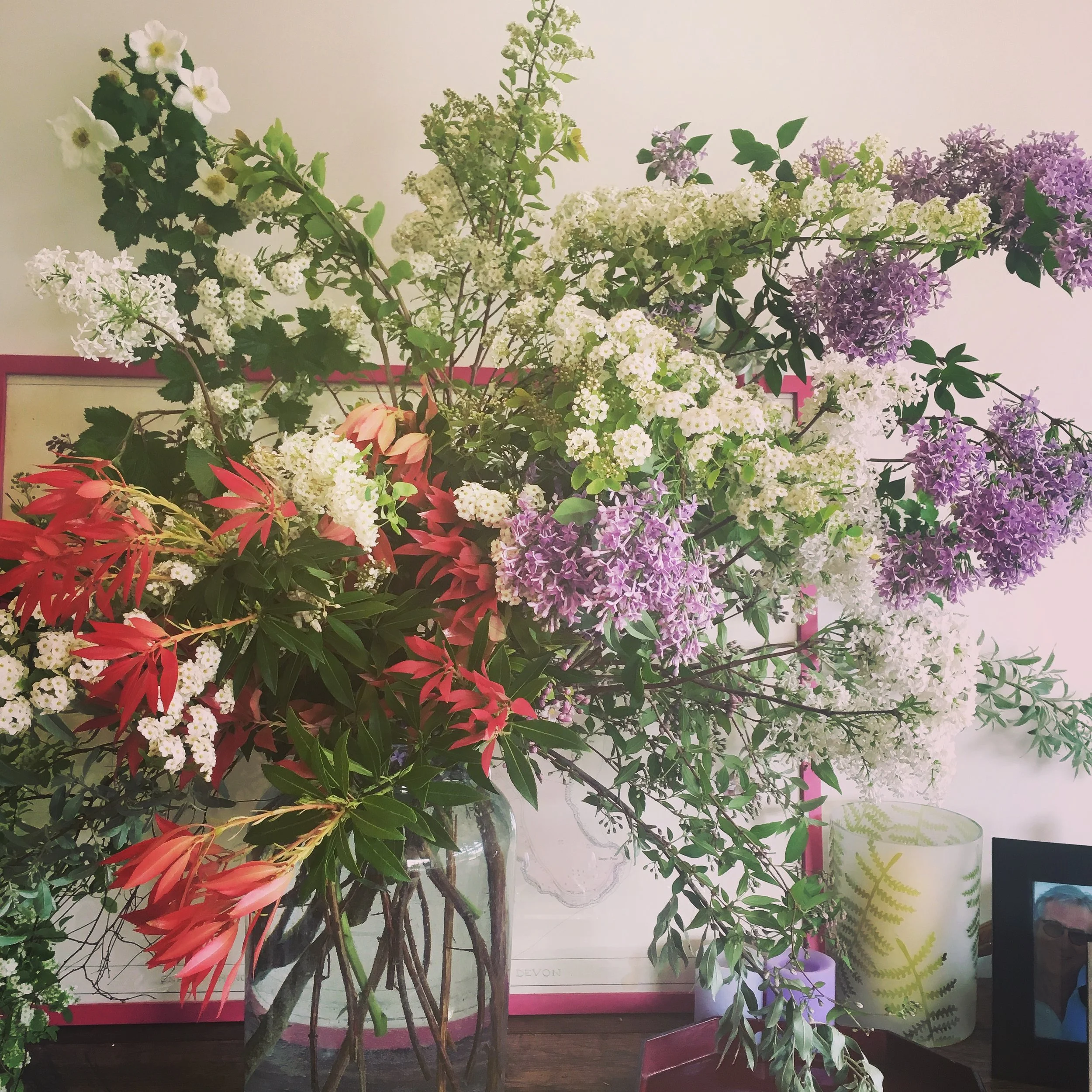 Flowers for a 40th lunch party