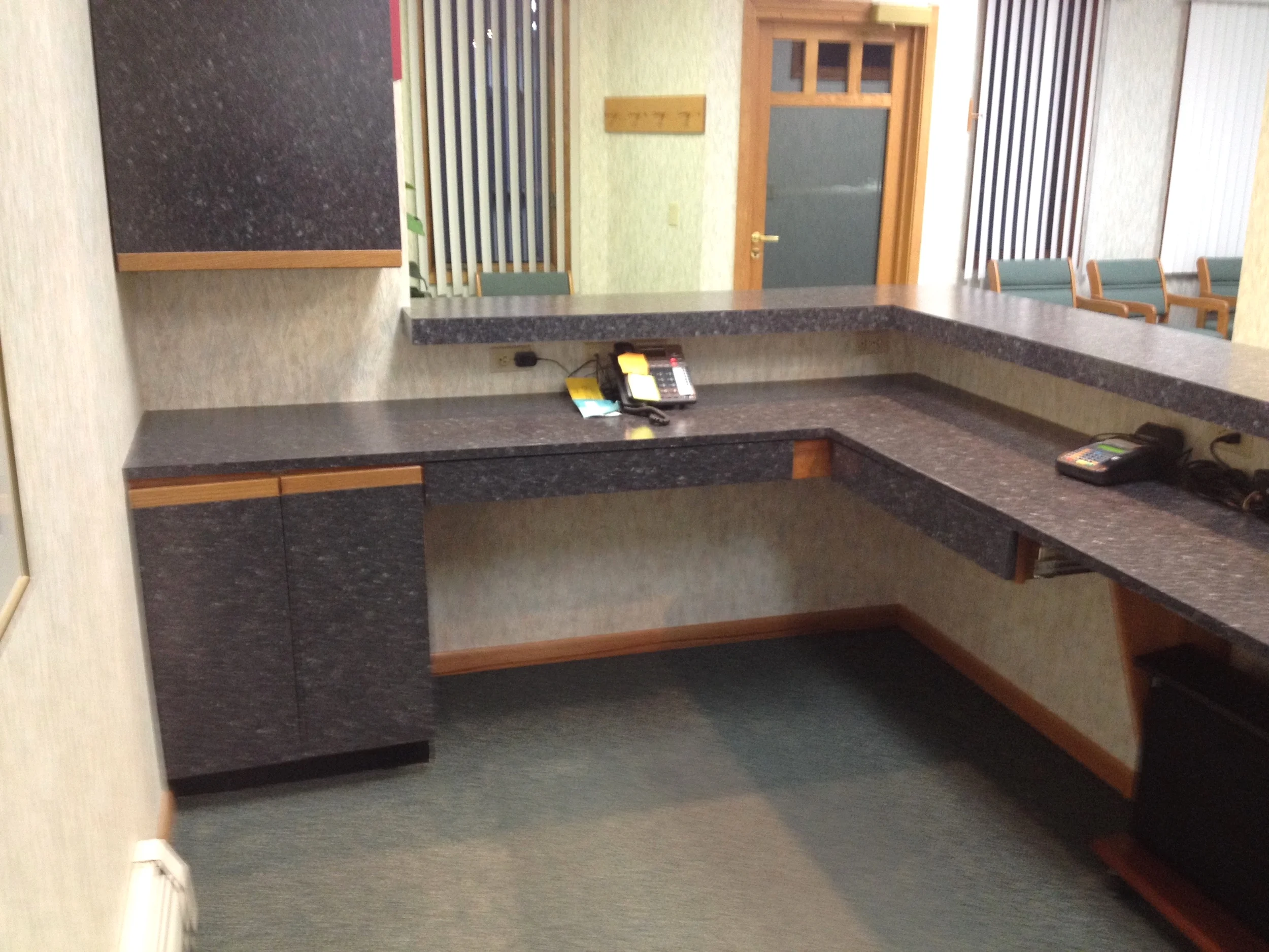 Refacing of Office Countertops, Cabinets, and Drawers