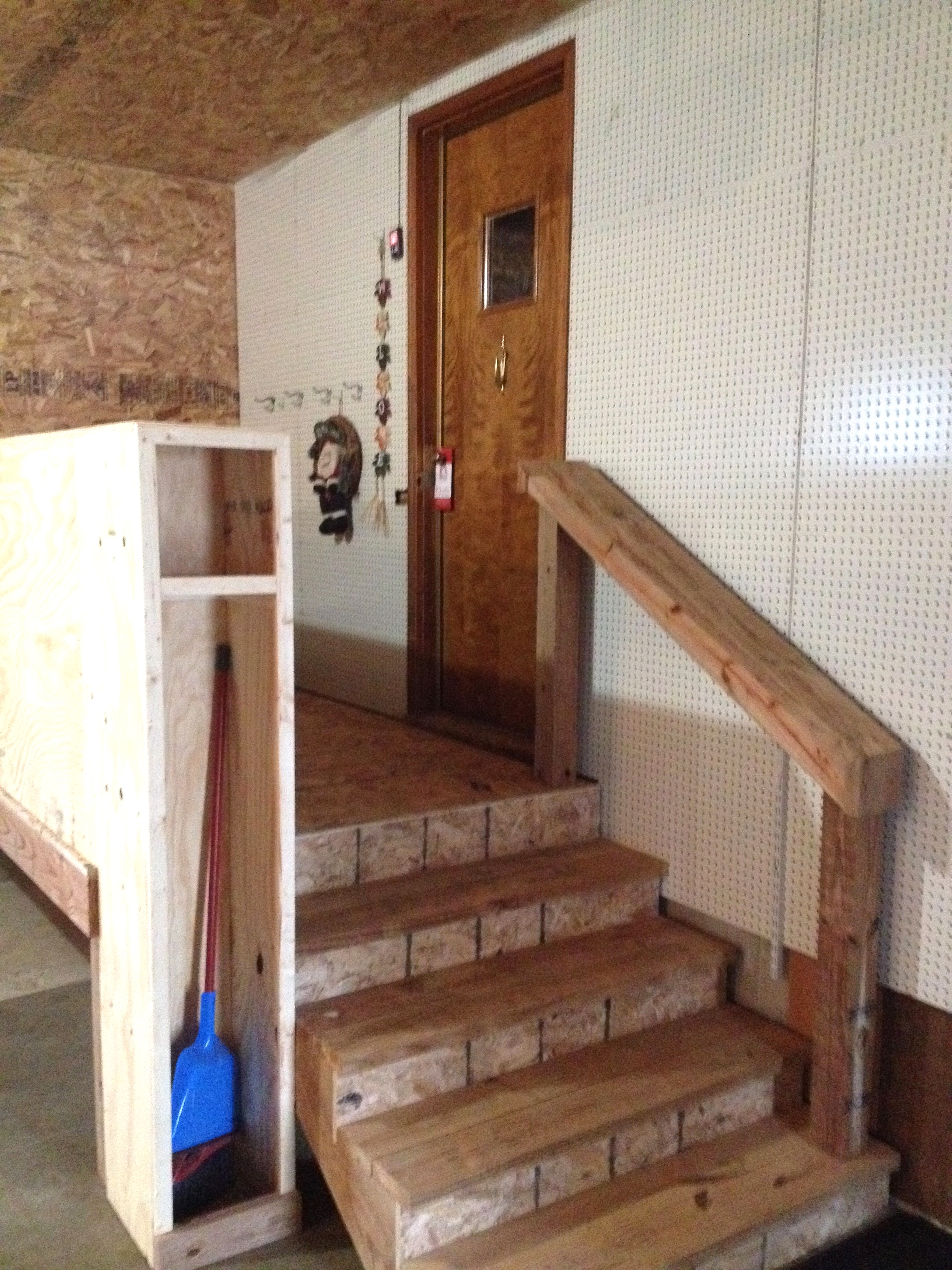 Entry Steps with Bench and Shoe Cubbies